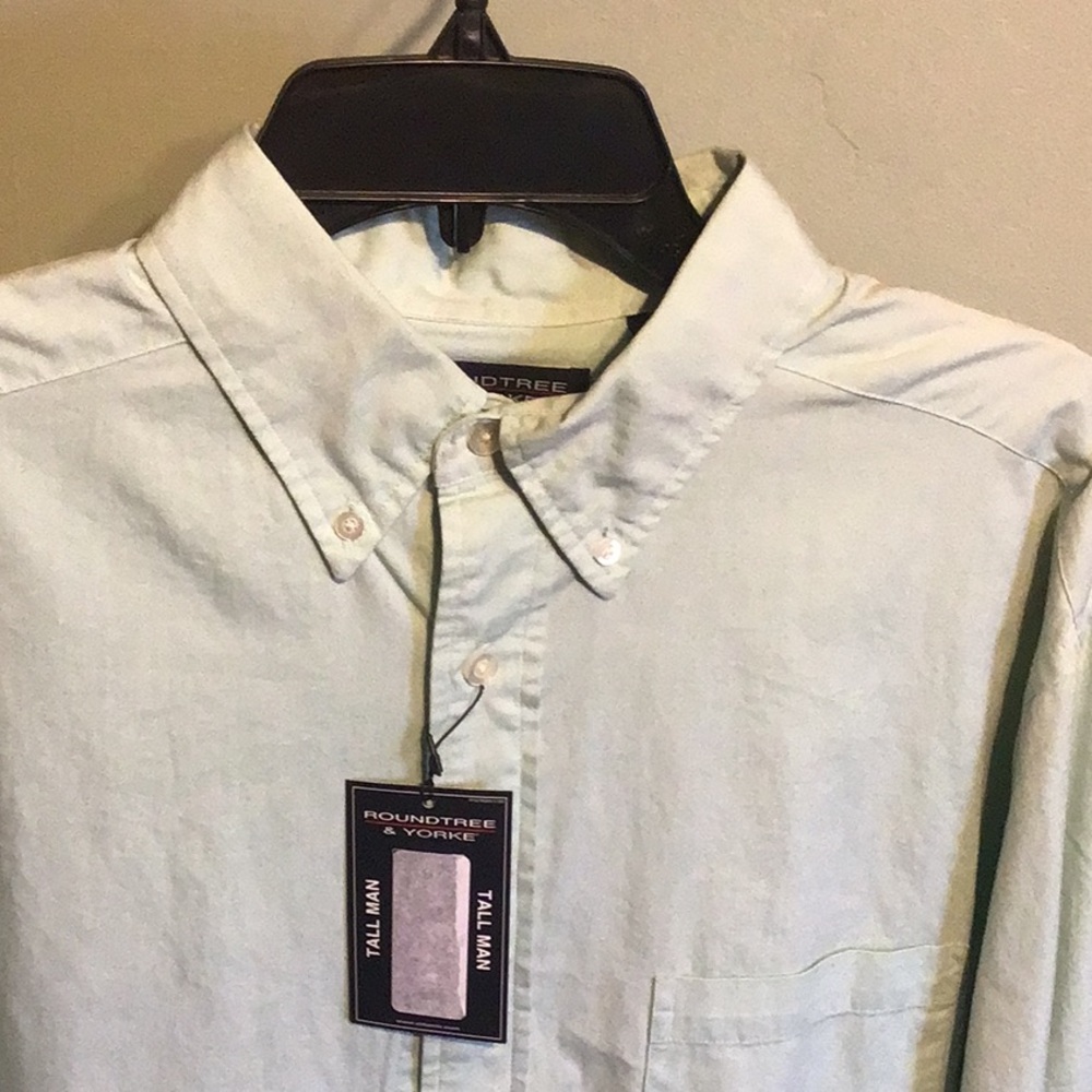 Roundtree & Yorke Men's Light Green Shirt